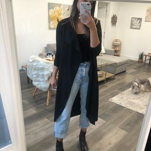 Long Black Duster Jacket